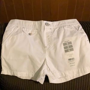 Carters white girl shorts